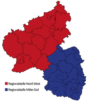 Rheinland-Pfalz Karte mit den Standorten der Betroffenenberatung Rheinland-Pfalz